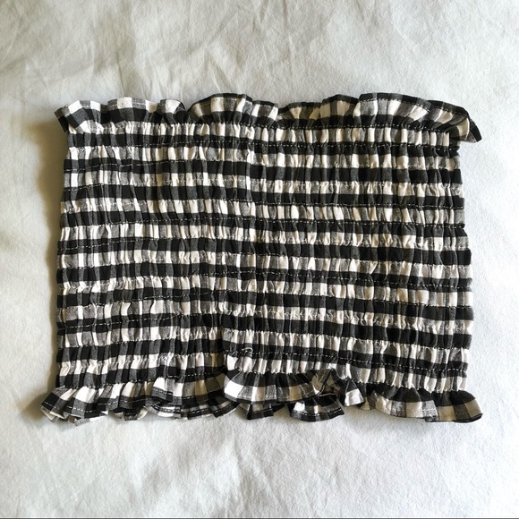 Gingham Smocked Tube Top - Picture 4 of 4